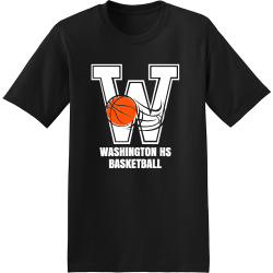 washington high school basketball shirt designs t shirts Men's 50/50 Cotton/Polyester T-Shirts Hanes 5170