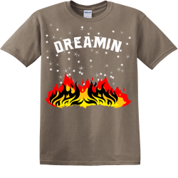 Dreamin Men's 100% Cotton T-Shirts Gildan 5000