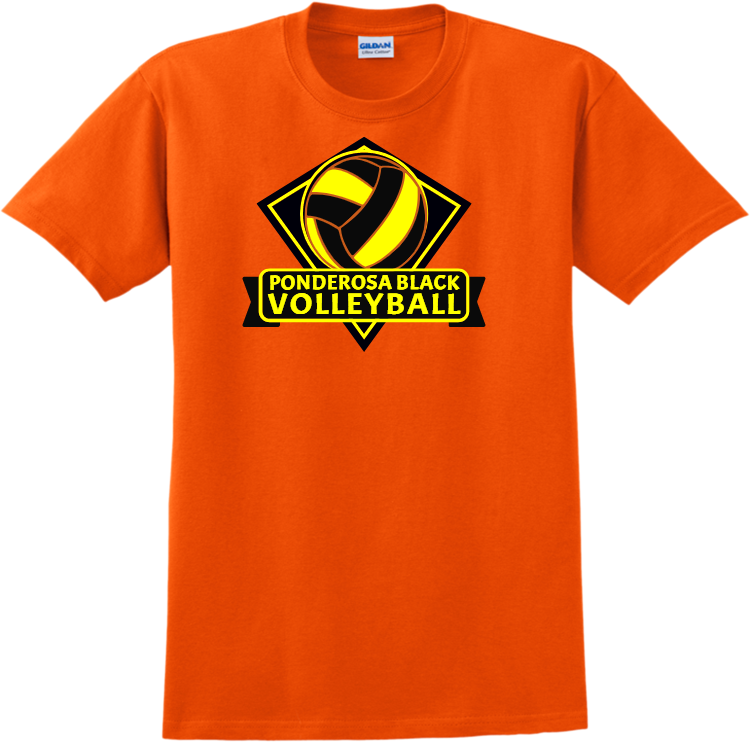 Ponderosa Black Volleyball - Volleyball T-shirts