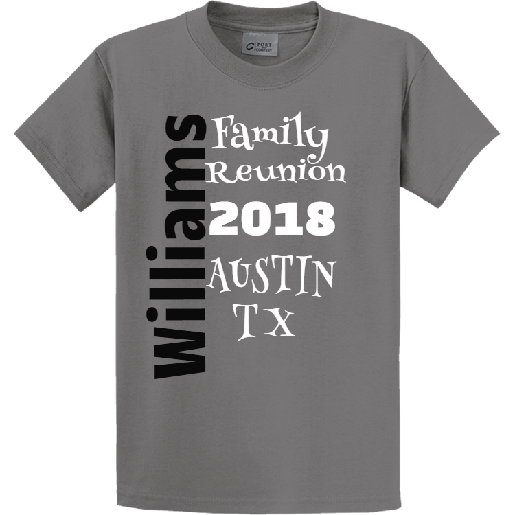 Williams Family Reunion 2018 AUSTIN TX Men's 100% Cotton T-Shirts PC61