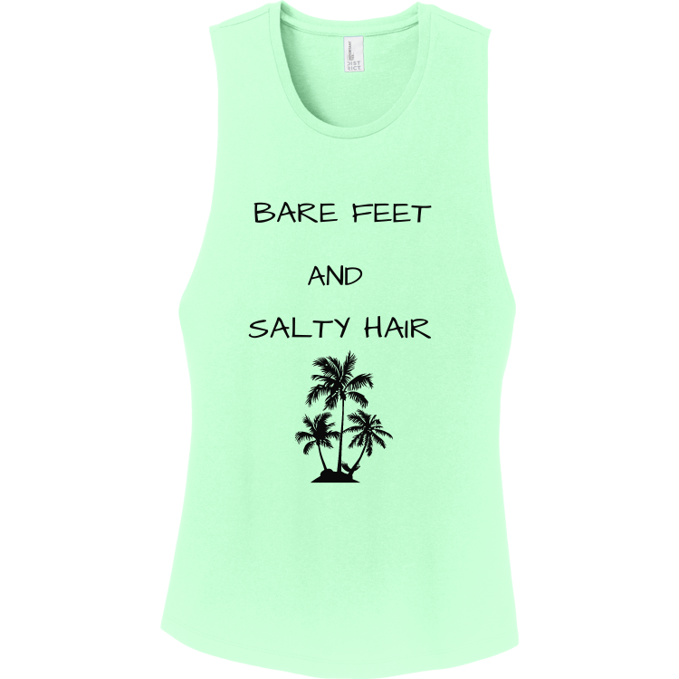 Bare Feet And Salty Hair Womens 100 Cotton Tank Tops Port And Company Lpc54tt 6822