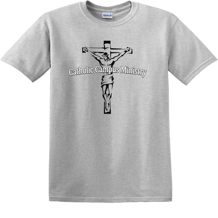 Catholic Campus Ministry UM Men's 100% Cotton T-Shirts Gildan 5000