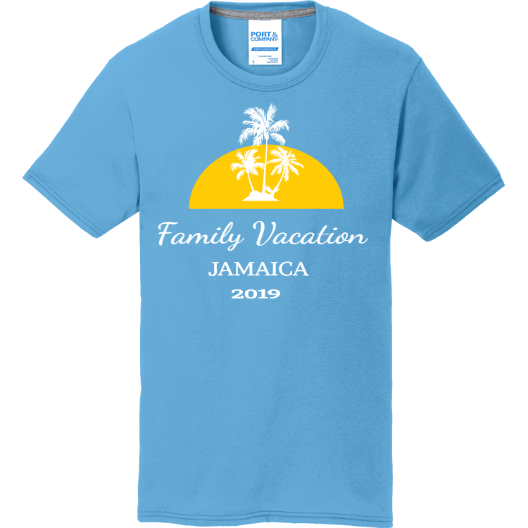 Family Vacation 2019 JAMAICA Boy's 50/50 Cotton/Polyester T-Shirts Port ...