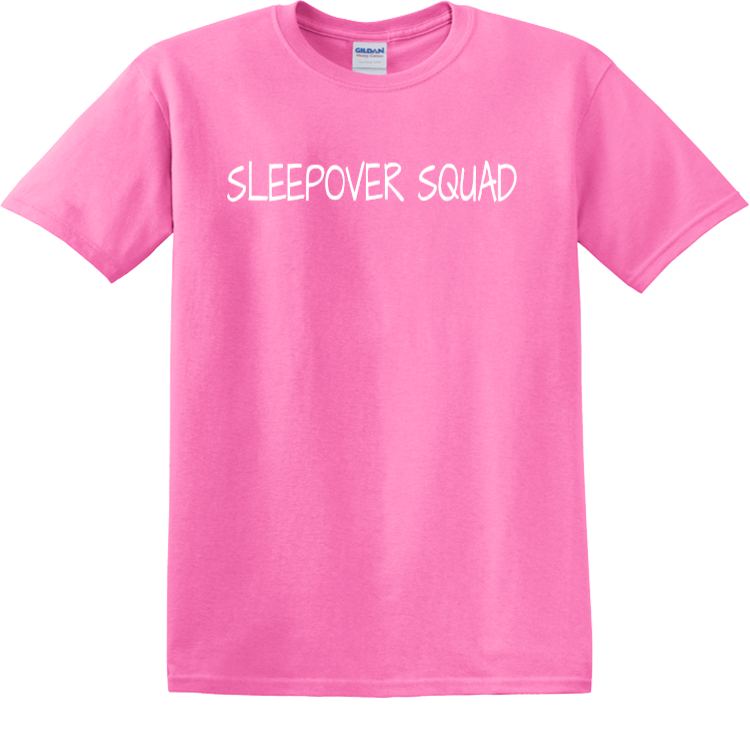 SLEEPOVER SQUAD Men's 100% Cotton T-Shirts Gildan 5000