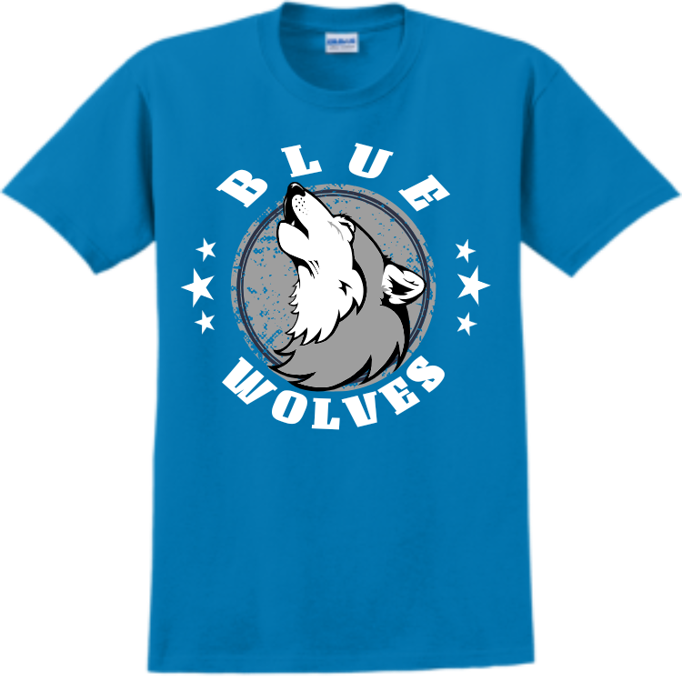 Wolves Adult 100 Cotton TShirts Gildan 2000