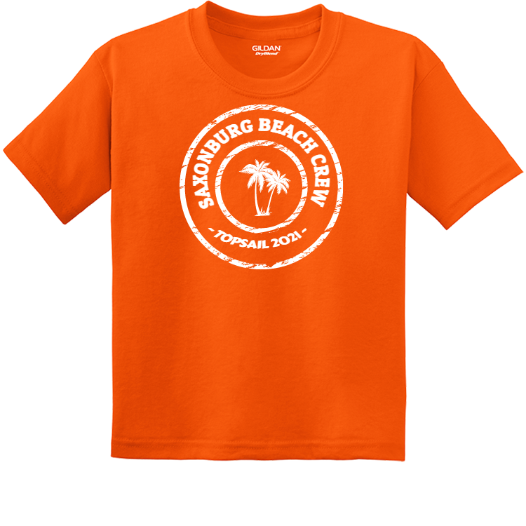 SAXONBURG BEACH CREW TOPSAIL 2021 Boy's 50/50 Cotton/Polyester TShirts