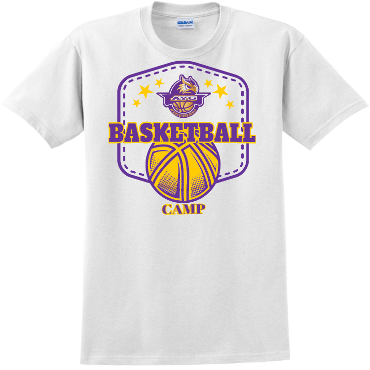 BASKETBALL CAMP Adult 100% Cotton T-Shirts Gildan 2000