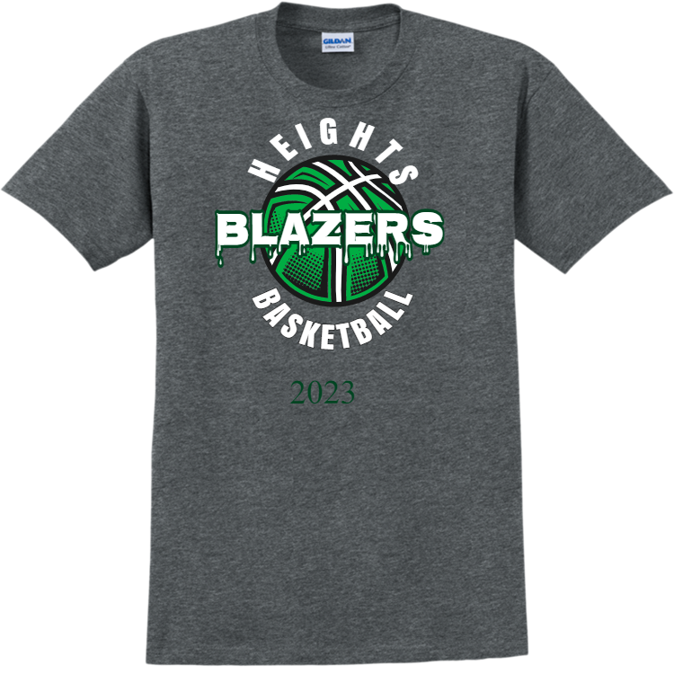 BLAZERS BASKETBALL HEIGHTS 2023 Adult 100% Cotton T-Shirts Gildan 2000