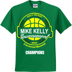 2024-MIKE-KELLY-Tournament-HOLY-INFANT Men's 50/50 Cotton/Polyester T-Shirts Jerzees 29M