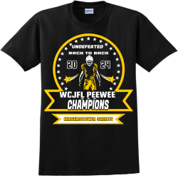 BACK-TO-BACK-WCJFL-PEEWEE-CHAMPIONS----20-24--HAGERSTOWN-SAINTS-UNDEFEATED Adult 100% Cotton T-Shirts Gildan 2000