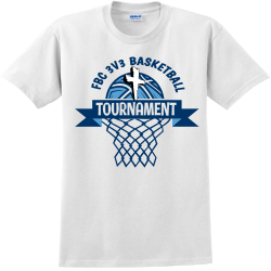 FBC-3V3--BASKETBALL-TOURNAMENT Adult 100% Cotton T-Shirts Gildan 2000