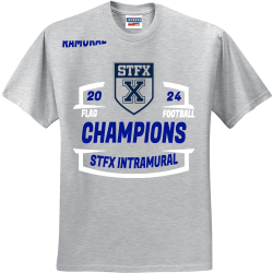 FLAG-CHAMPIONS-FOOTBALL-STFX-INTRAMURAL-20-24 Men's 50/50 Cotton/Polyester T-Shirts Jerzees 29M