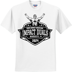 YOUTH-IMPACT-WRESTLING-IMPACT-DUALS-MARGATE-FL--2024 Men's 50/50 Cotton/Polyester T-Shirts Jerzees 29M