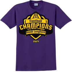 Football-CHAMPIONS-2-A-West-League--Basalt-Longhorns-2024 Adult 100% Cotton T-Shirts Gildan 2000