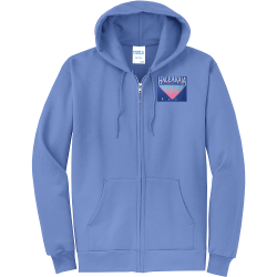 Haleakala-Sunrise-Club-Zip-Up-Hoodie-Periwinkle Men's 50/50 Cotton/Polyester Hoodies Port And Company PC78ZH